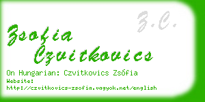 zsofia czvitkovics business card