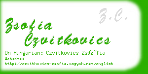 zsofia czvitkovics business card